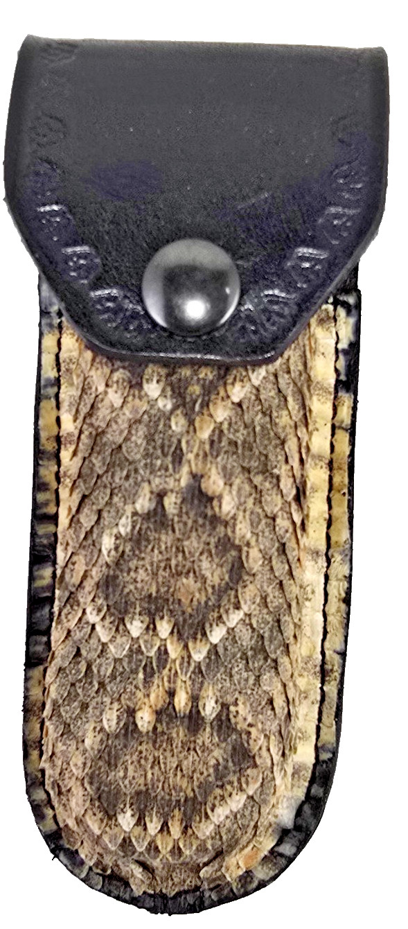 Buck 110 Leather knife sheath Rattlesnake Skin case 6265 Sheath Handmade New
