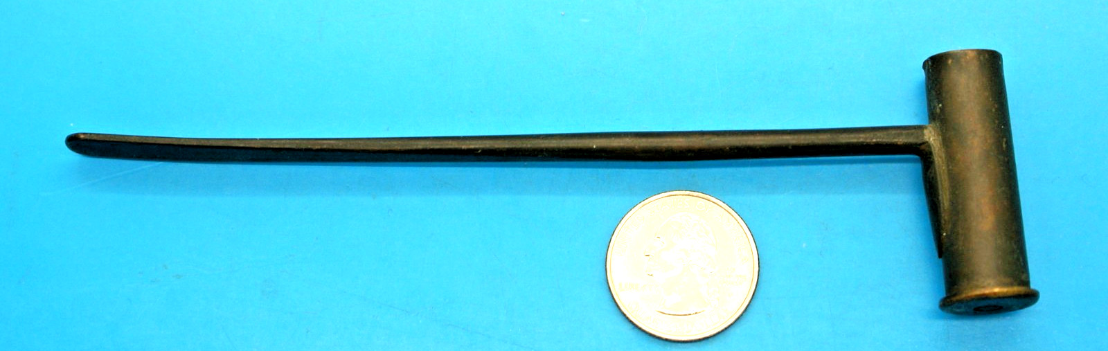 FRONTIER MADE GUN RIFLE POWDER MEASURE 45-70 CASING - ANTIQUE ORIGINAL