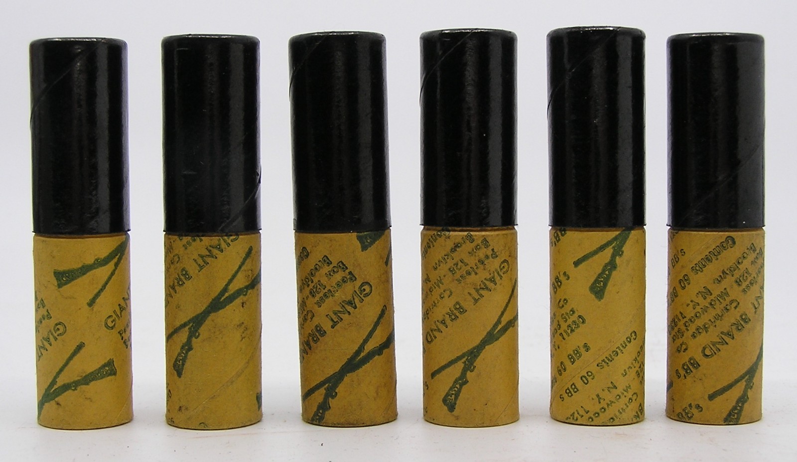 ( 6 ) Vintage Peerless Lions Brand Steel Air Rifle Shot Copper Coated Clad