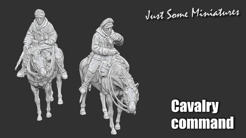 Just Some Miniatures WW2 Late War German Cavalry Command Bolt Action 28mm 35mm +