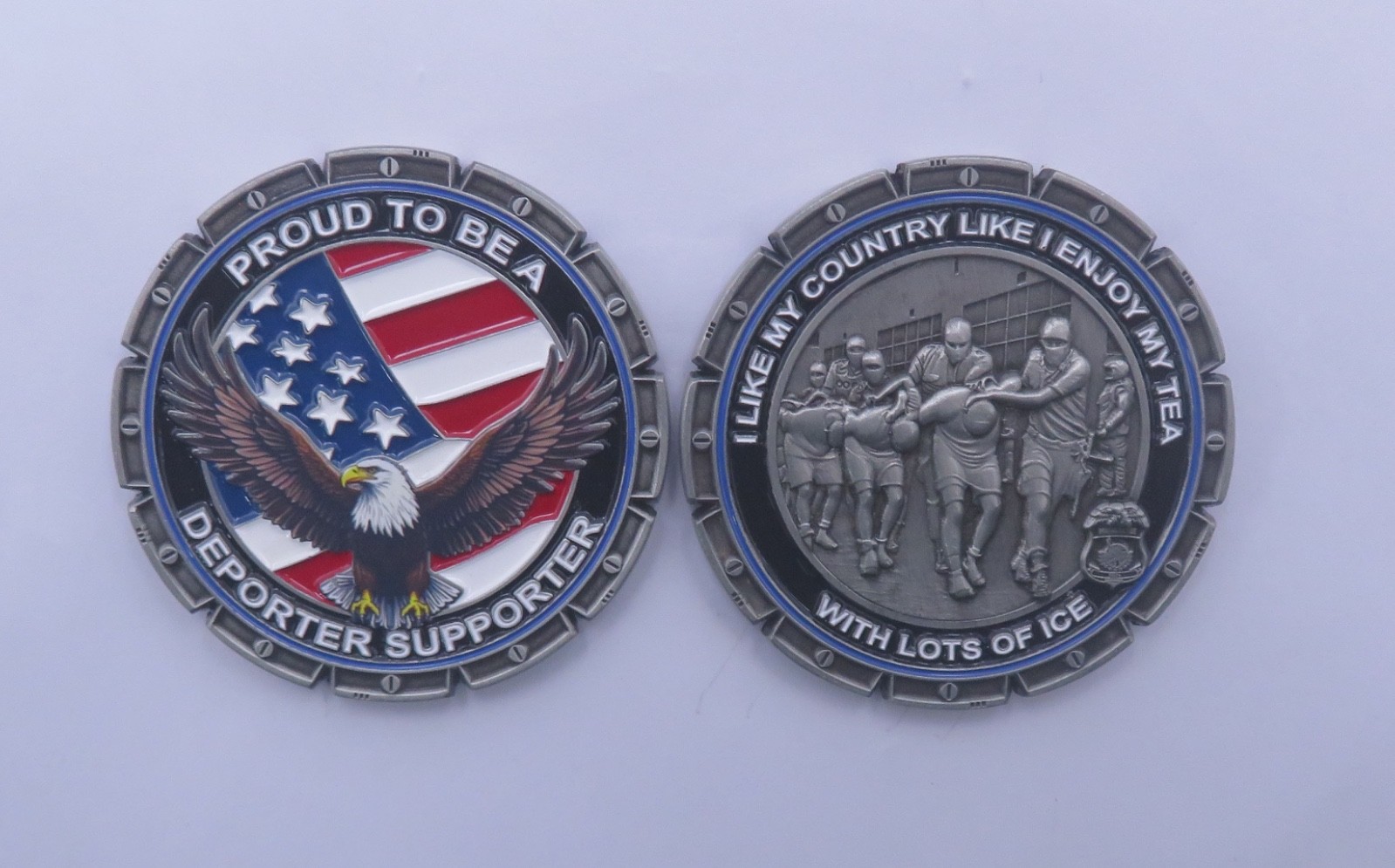 IMMIGRATION - DEPORTER SUPPORTER CHALLENGE COIN - ICE