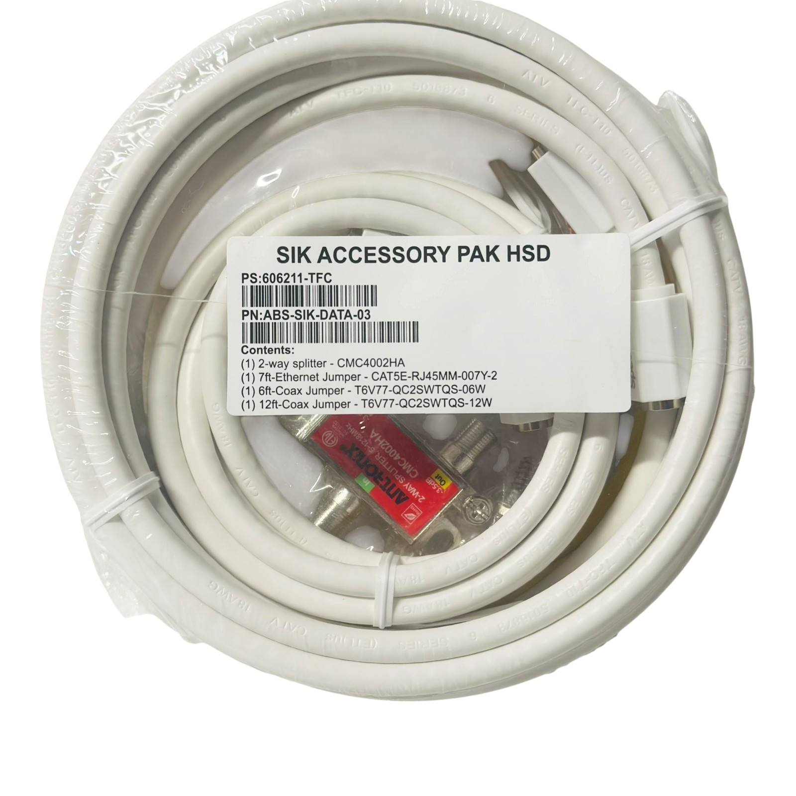 SIK Accessory Pak HSD ABS-SIK-DATA-03 Coax Ethernet Cable Splitter Kit New