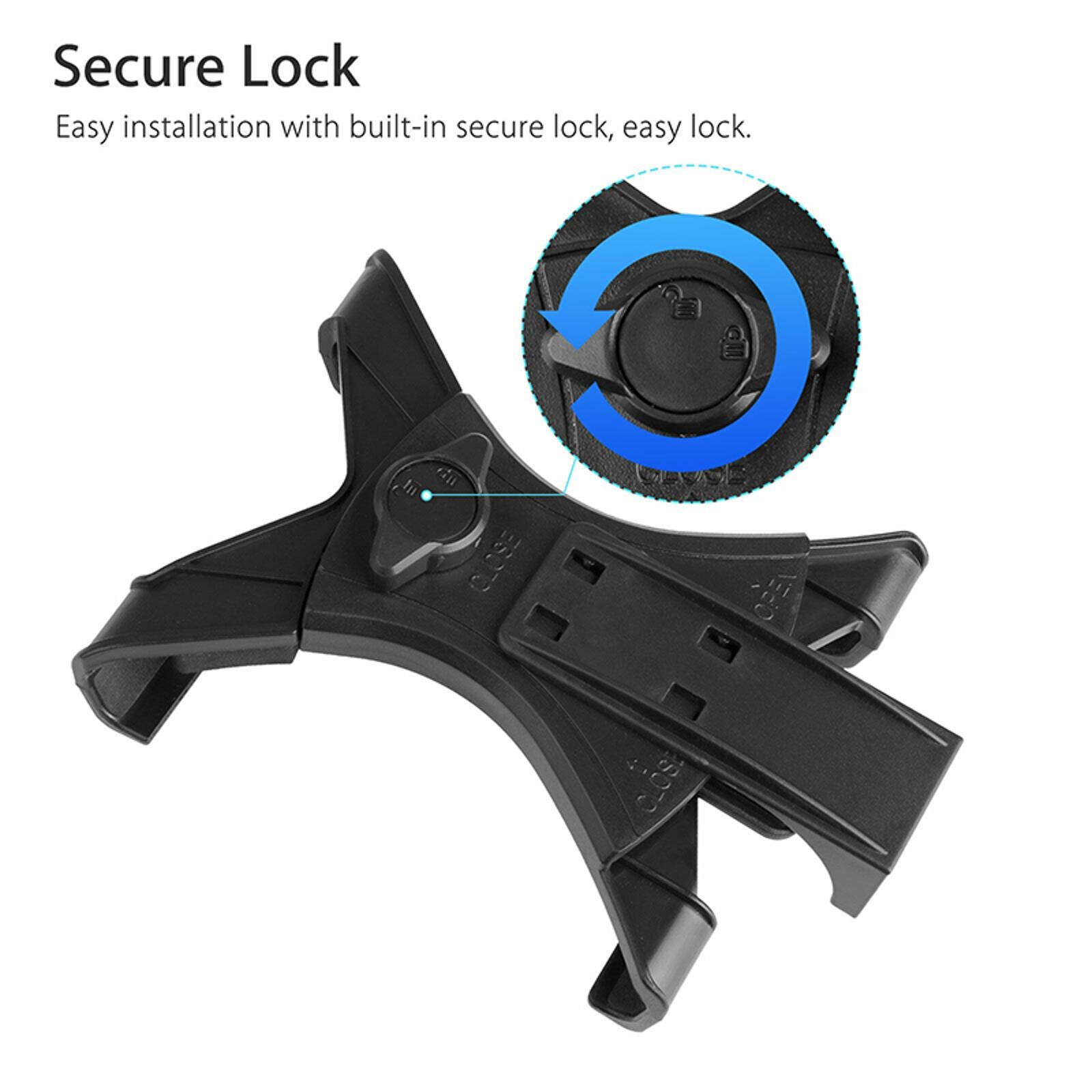 1/4in Thread Adjustable 7-10" Tablet Tripod Mount Adapter Clamp Holder Bracket