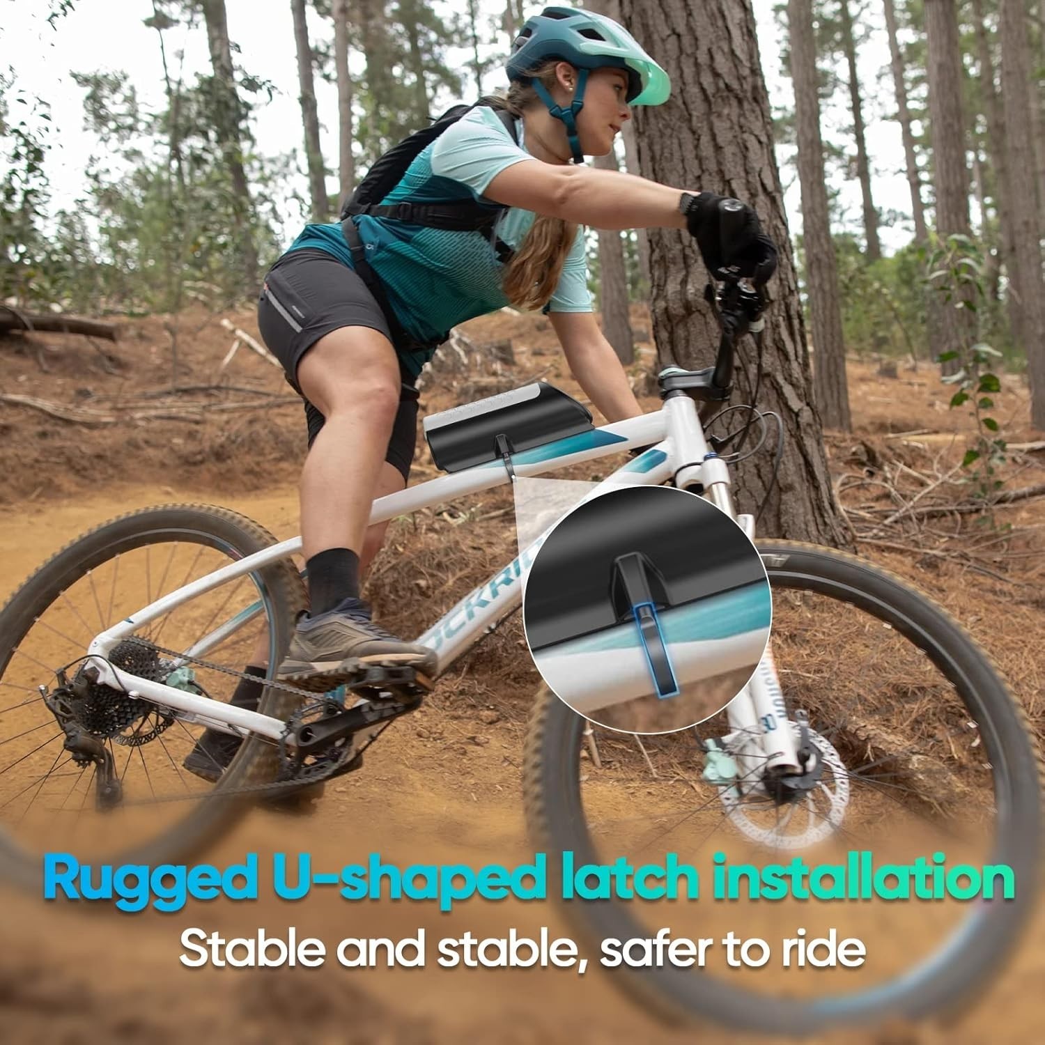 Waterproof 2L Bicycle Handlebar Lockable Storage Box with Security Lock & Rai...
