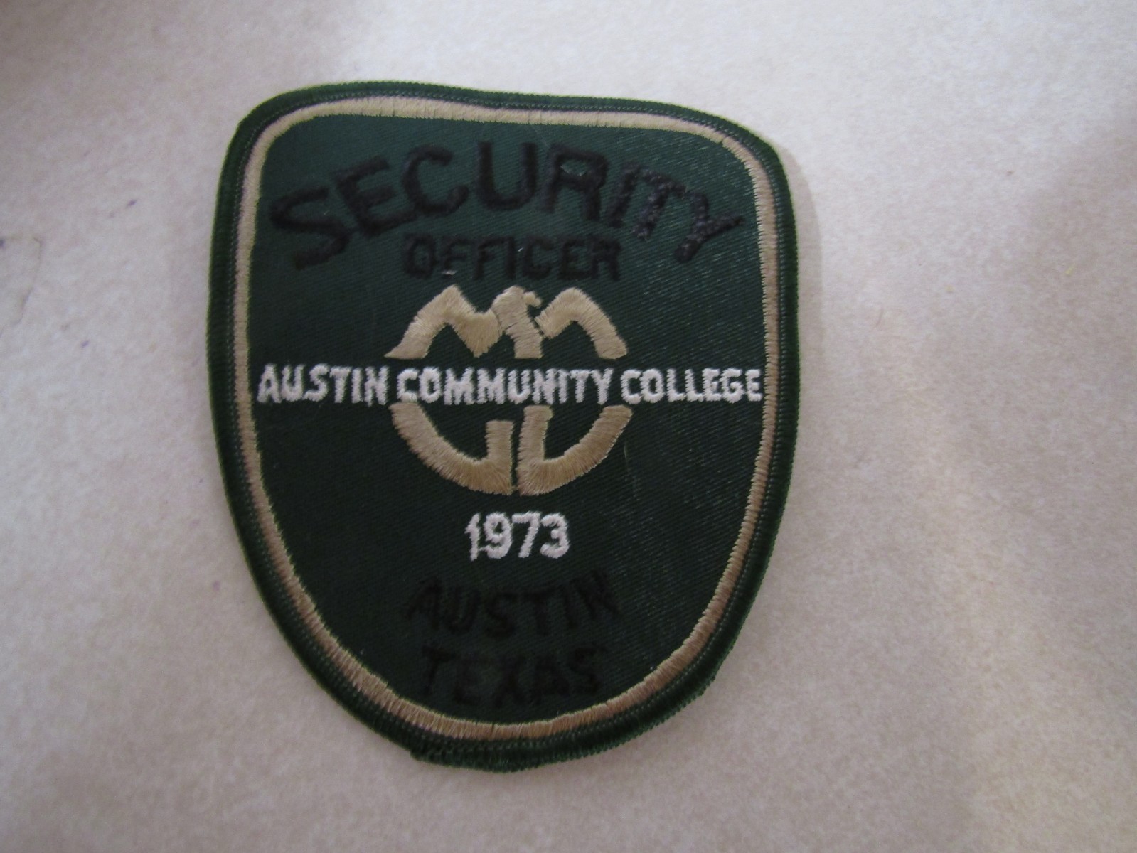 PATCH LAW ENFORCEMENT SECURITY OFFICER AUSTIN COMMUNITY COLLEGE TEXAS 1973