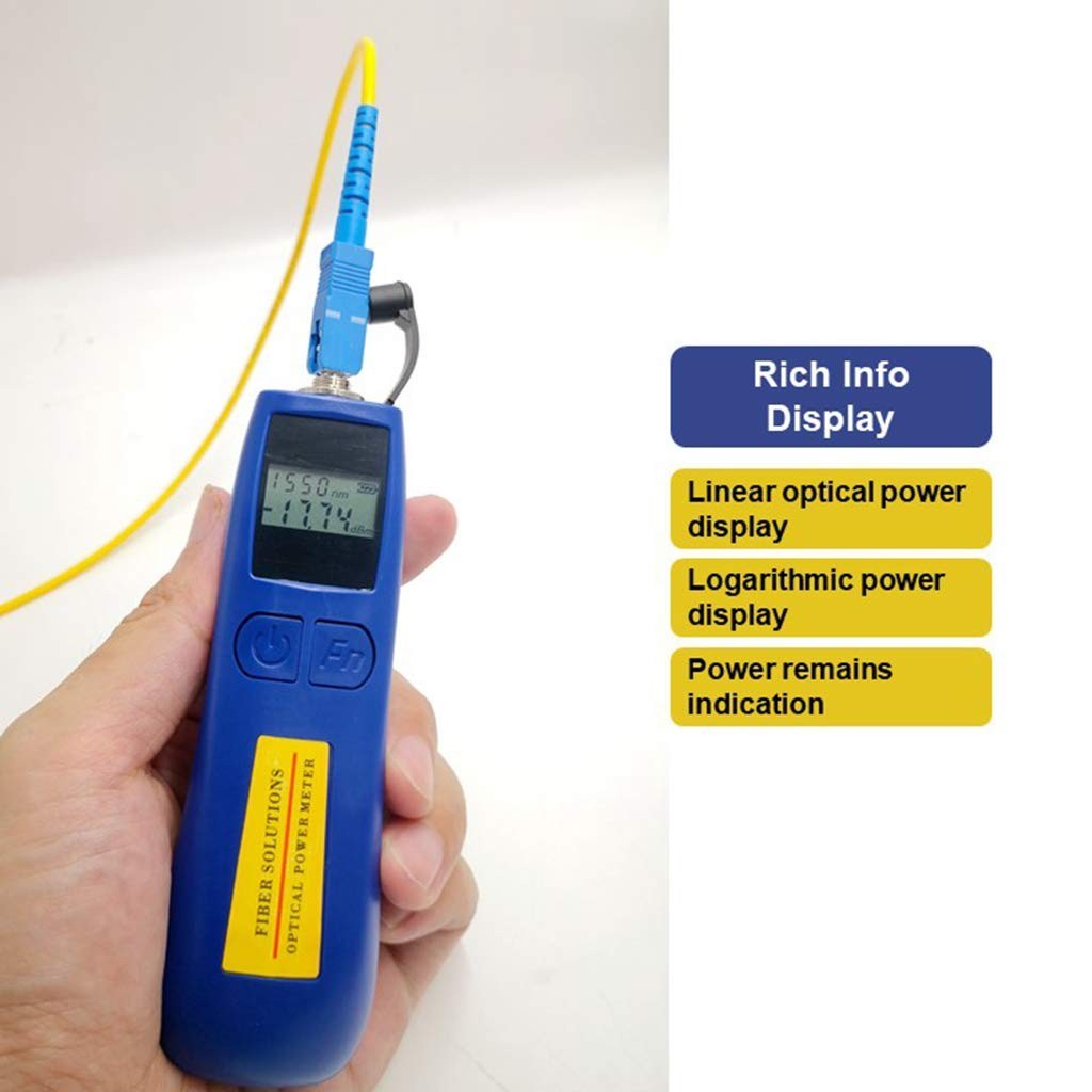 Fiber Optic Power Meter for FTTH Testing with Universal Connector Compatibility