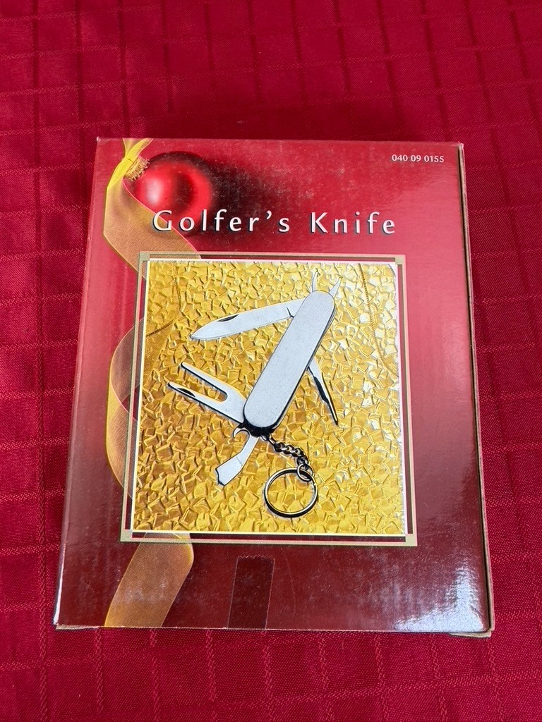 All Purpose Golf Tool Keychain golf ball mark repair knife blade bottle opener