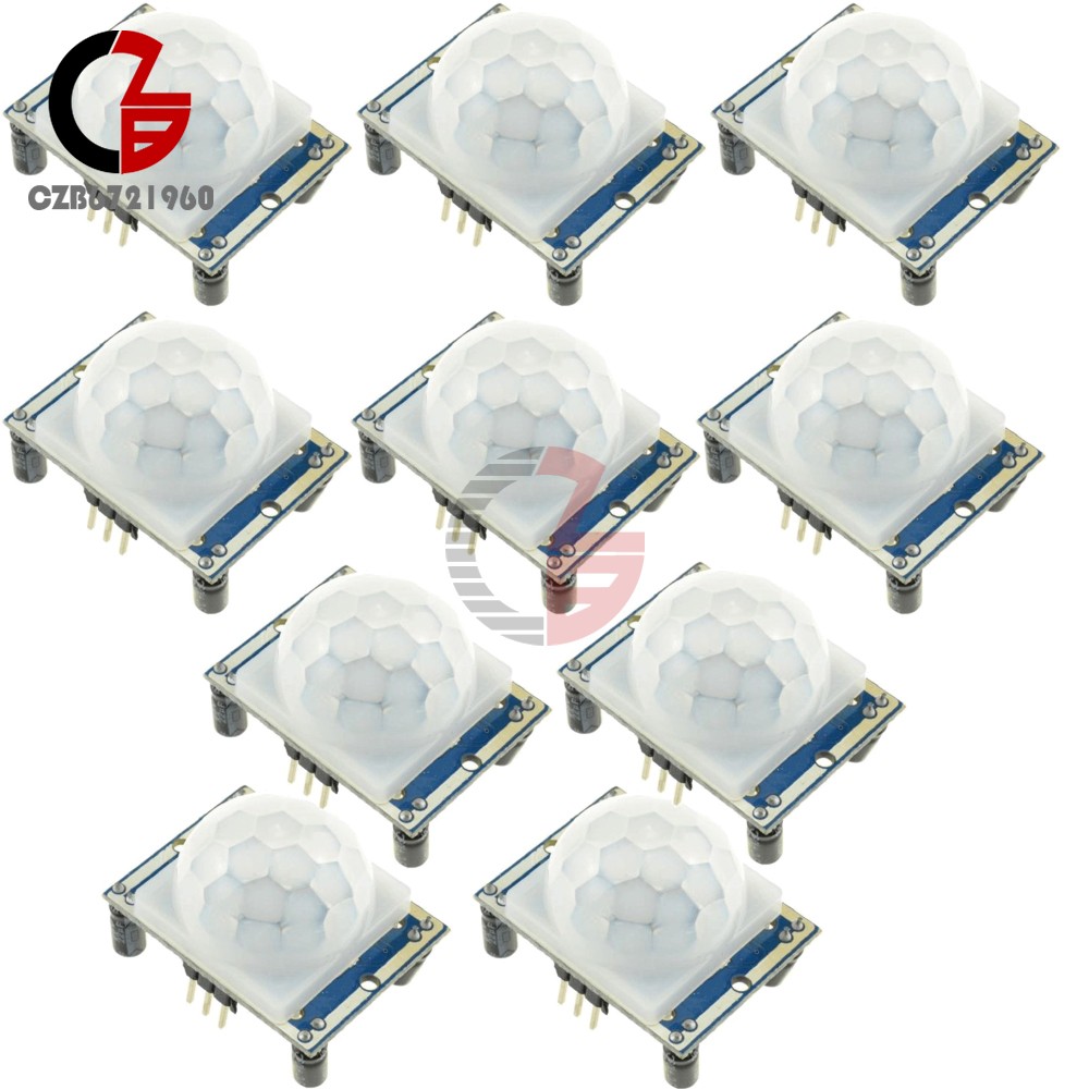 10PCS HC-SR501 IR Pyroelectric Infrared PIR Motion Sensor Detector 4.5–20V DC