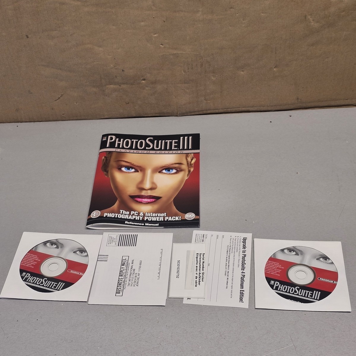 PhotoSuite III Platinum Edition PC Software CD w/ Manual Inserts