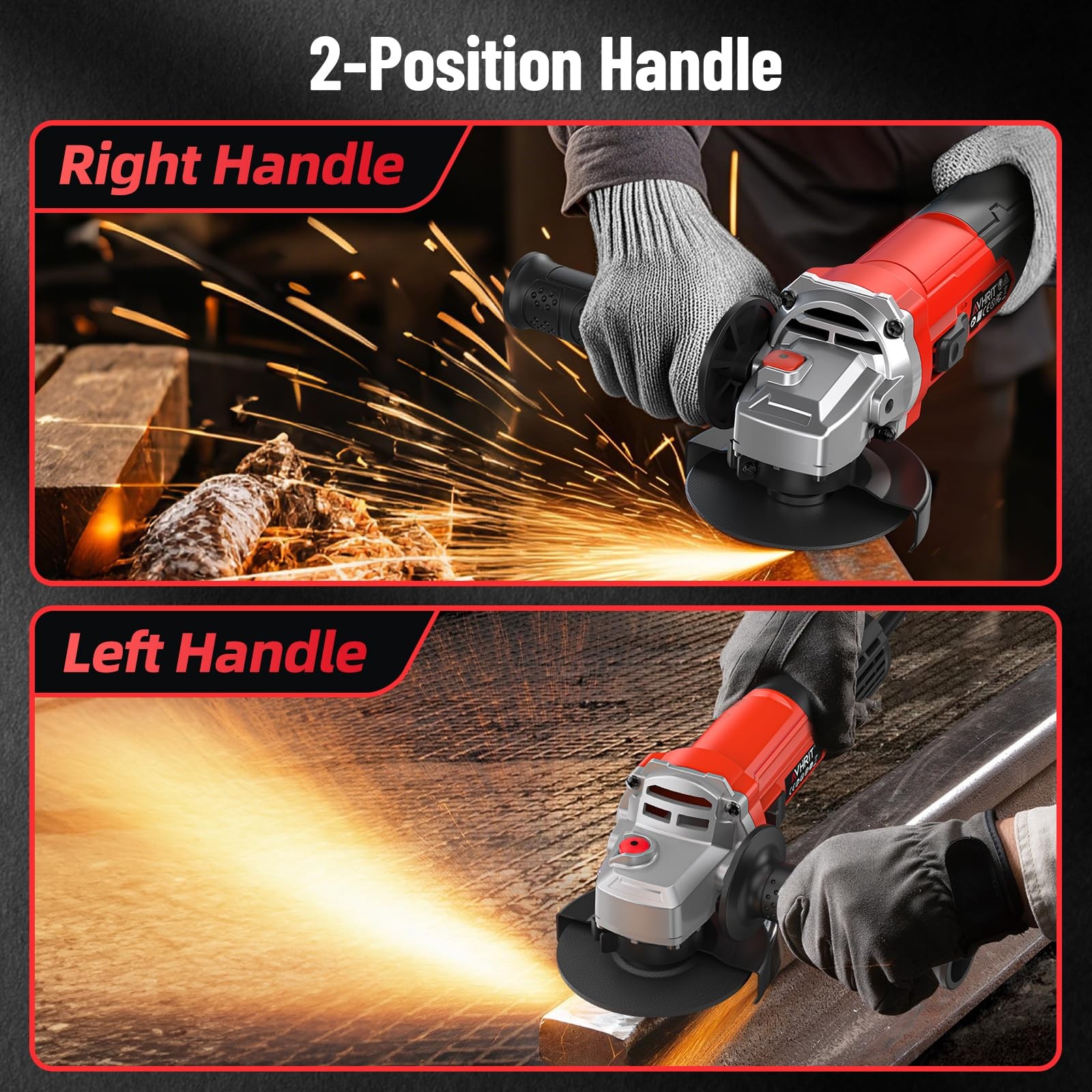 Angle Grinder 4-1/2 inch, 1200W Power Grinder Tools