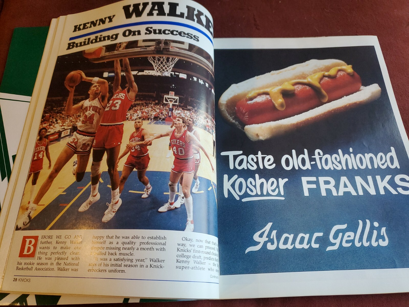 1987 Knicks Program November 10, 1987 Atlanta Hawks Ewing/Wilkins/mark jackson