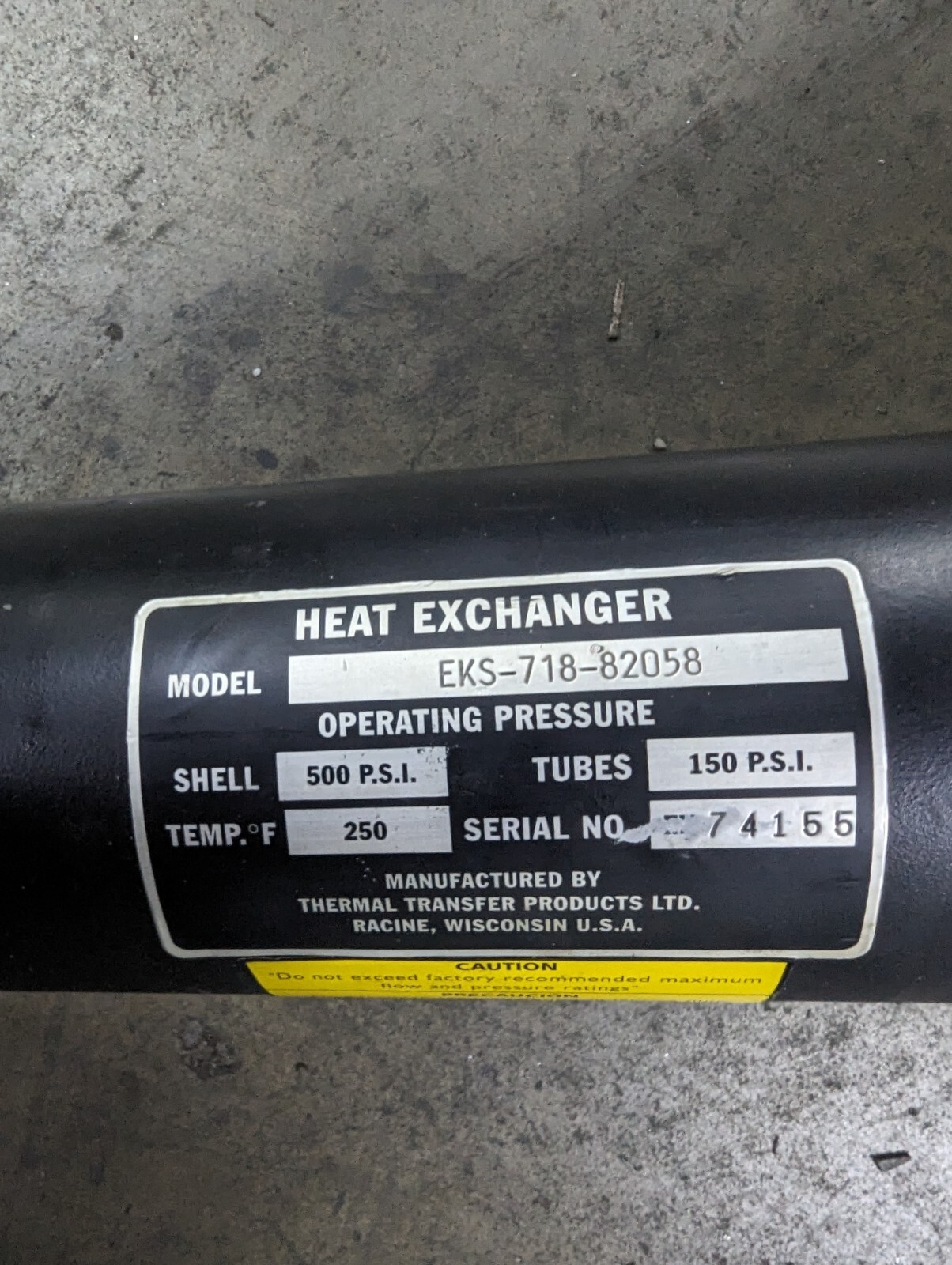 Thermal Transfer EKS-718-82058 Heat Exchanger