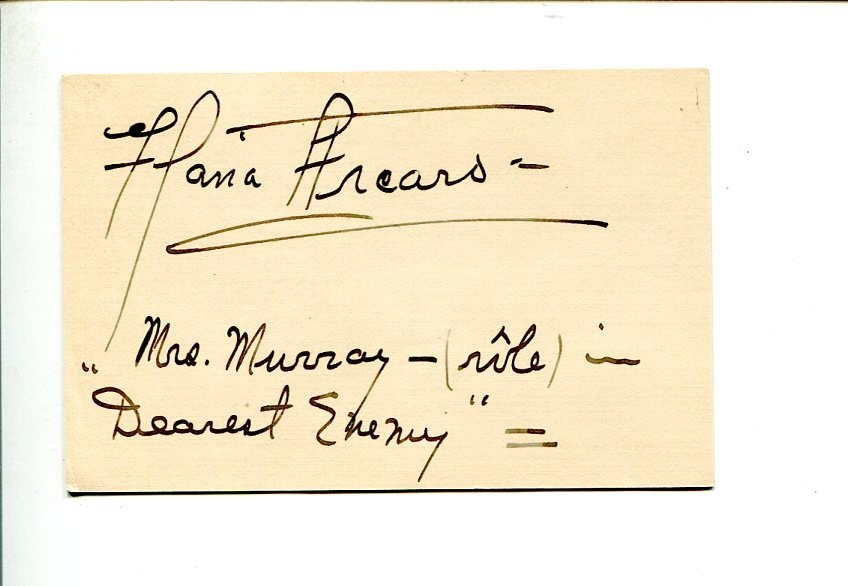 Flavia Arcaro Early Stage Movie Actor Signed Autograph