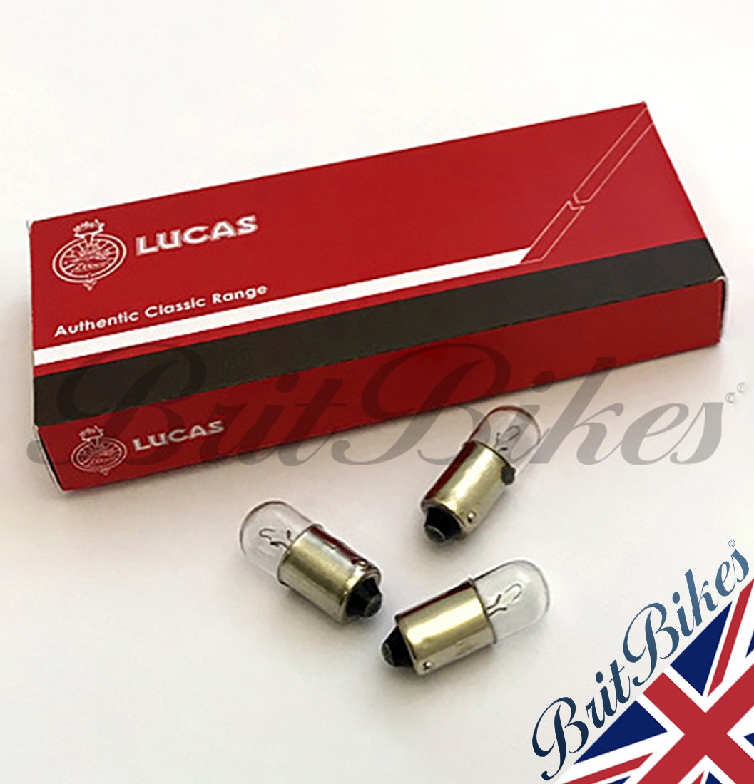 GENUINE LUCAS CLASSIC MOTORCYCLE PILOT LIGHT BULB 6V 4W BA9S - LLB293