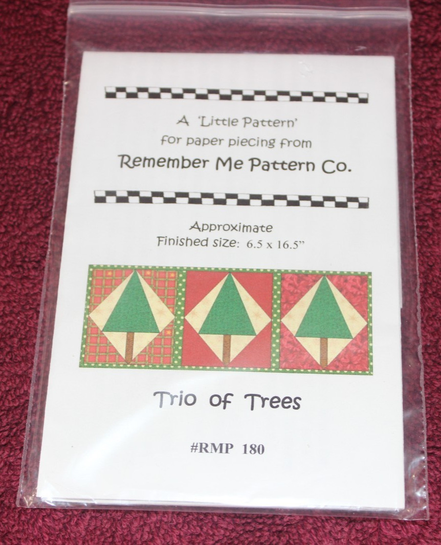 Remember Me Pattern Co. Trio of Trees #180 6.5" x 16.5"