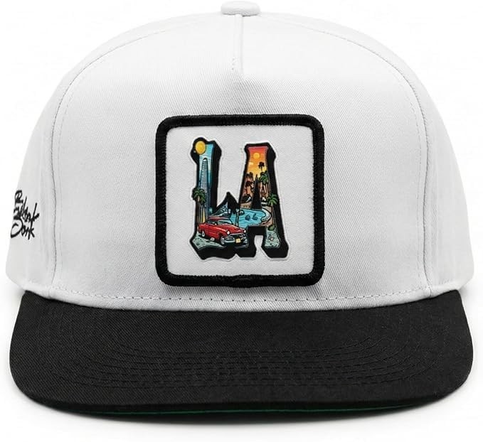 BlackBork Risk Snapback Hat Navy Hip Hop Courage One Size, Whi̇te(black La)
