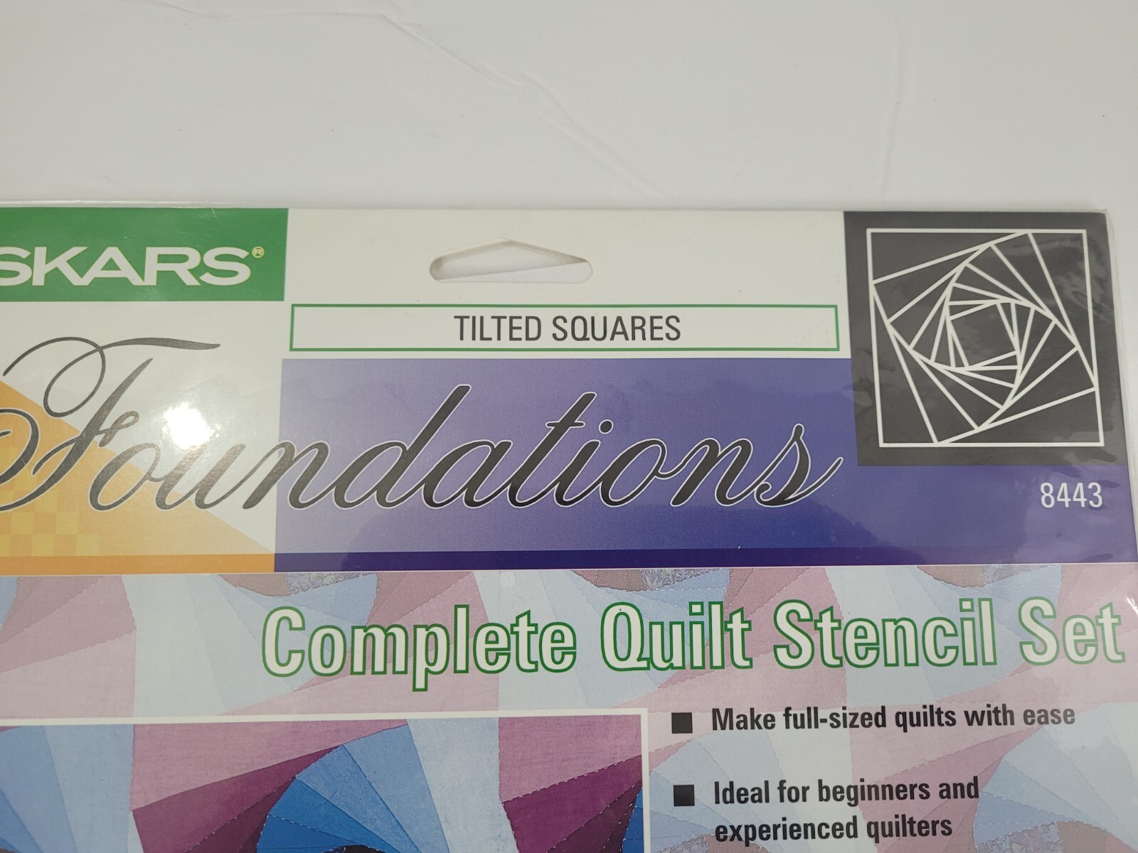 Fiskars Foundations Complete Quilt Stencil Set Tilted Squares NIP #8443