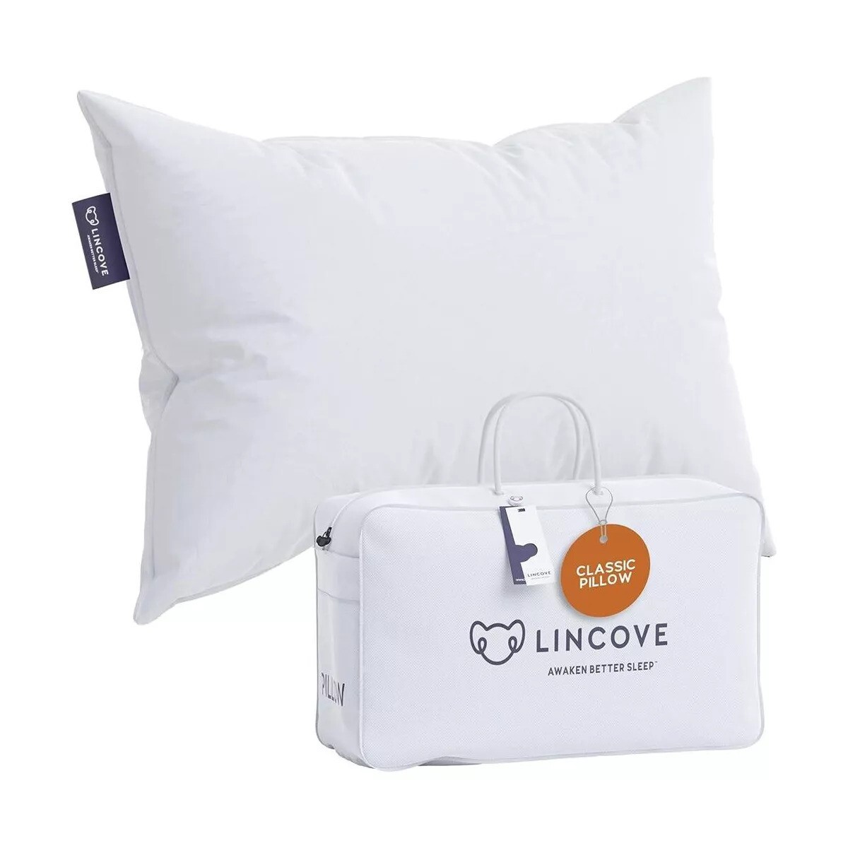 Lincove Classic™ Hotel Collection Down and Feather Bed Pillow - Made in the USA