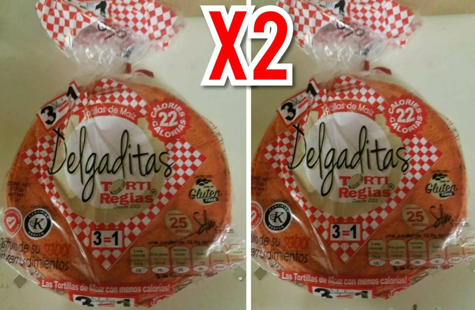 2 Pack 25 count Made Local Soft RED Corn Tortillas MEXICAN FOOD TACOS ENCHILADAS