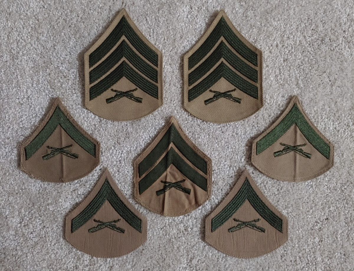 Military Militaria USMC Lower Enlisted Rank Insignia