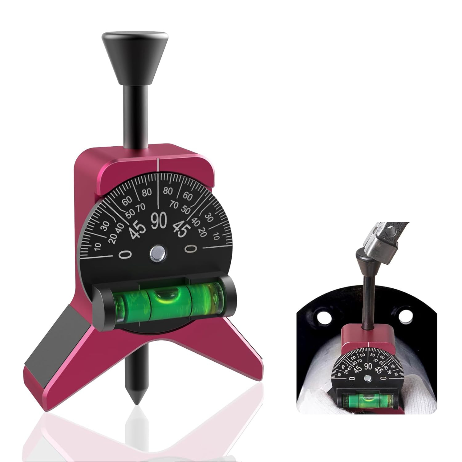 Magnetic Pipe Center Finder Tool, Y-Shape, Pipefitter Gauge, Adjustable Dial