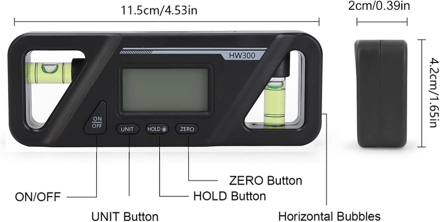 Digital Level with Magnetic Base, LCD Backlit Digital Inclinometer, High Prec...