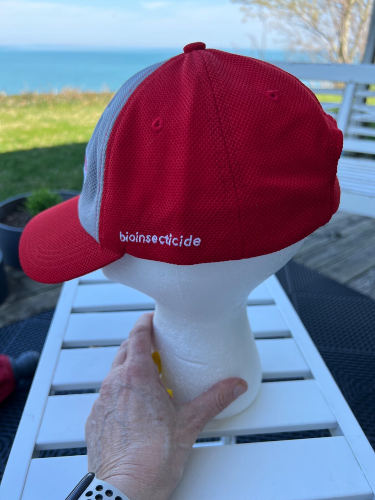 Grandevo Bioinsecticide Red Gray Marronebio.com EUC Hat Cap Strap Buckle
