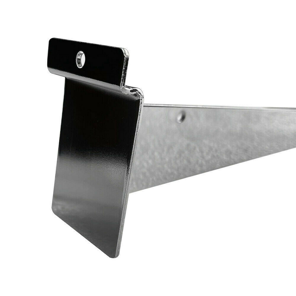 10" Slatwall Shelf Bracket, Chrome, Hanger Display Panel Shelf 10 Pc Set