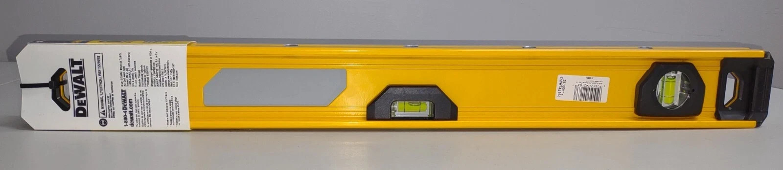 DEWALT DWHT42163 24" Magnetic I Beam Level Reinforced Machined Block Vial