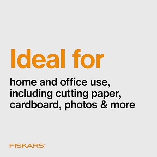 Fiskars 8" Comfort Grip Titanium All Purpose Scissors, Sharp Stainless Steel