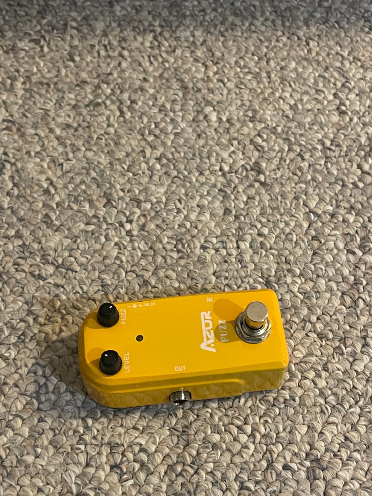 Azur Fuzz Pedal, Yellow, Lightly Used, For Electric Guitar.