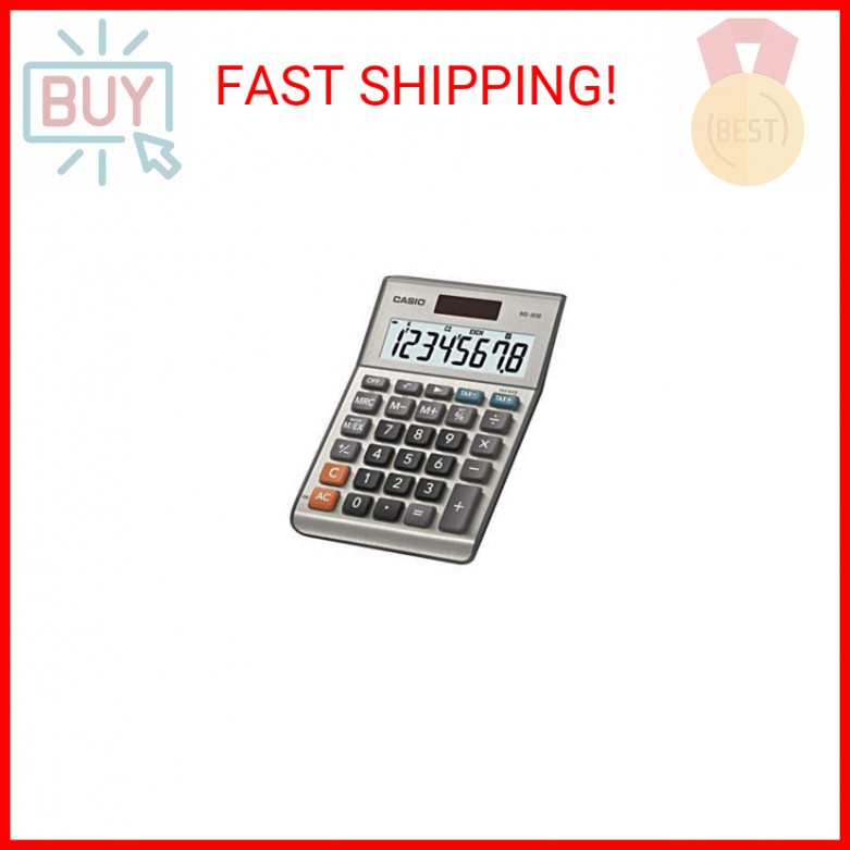 Casio MS-80B Calculator – Desktop Calculator with Tax & Currency Tools | General