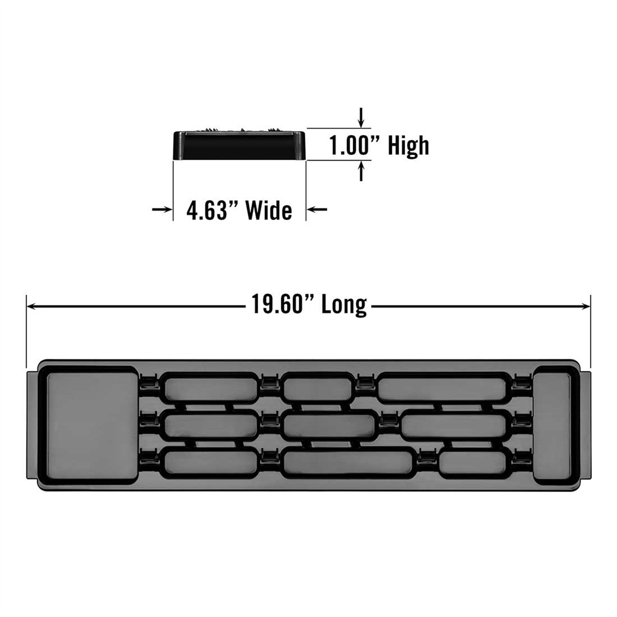 Ernst Mfg. 3/8” Ratchet and Extension Tray - Black
