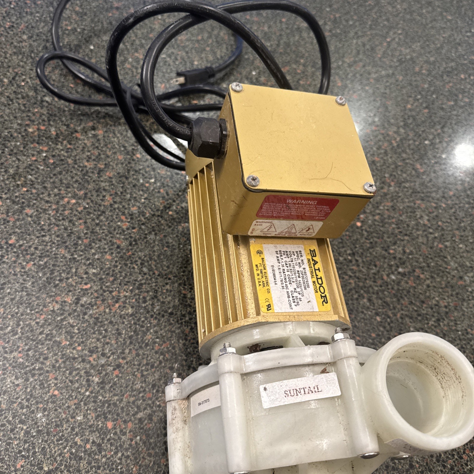 Reeflo (Baldor) Suntail External 4100 gph Pump For Parts