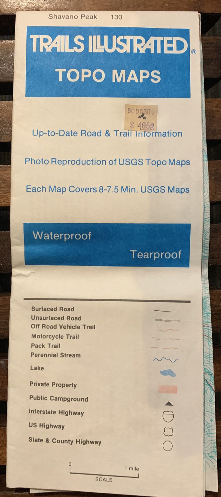 Trails Illustrated Topo Map 130 Shavano Peak, Colorado