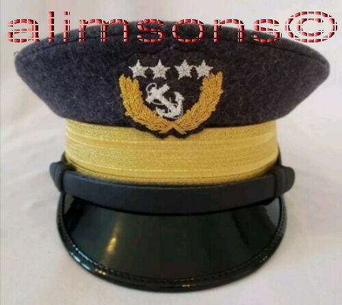 US Civil War Confederate Naval Admiral General Officers Wool Visor Hat Cap Kepi