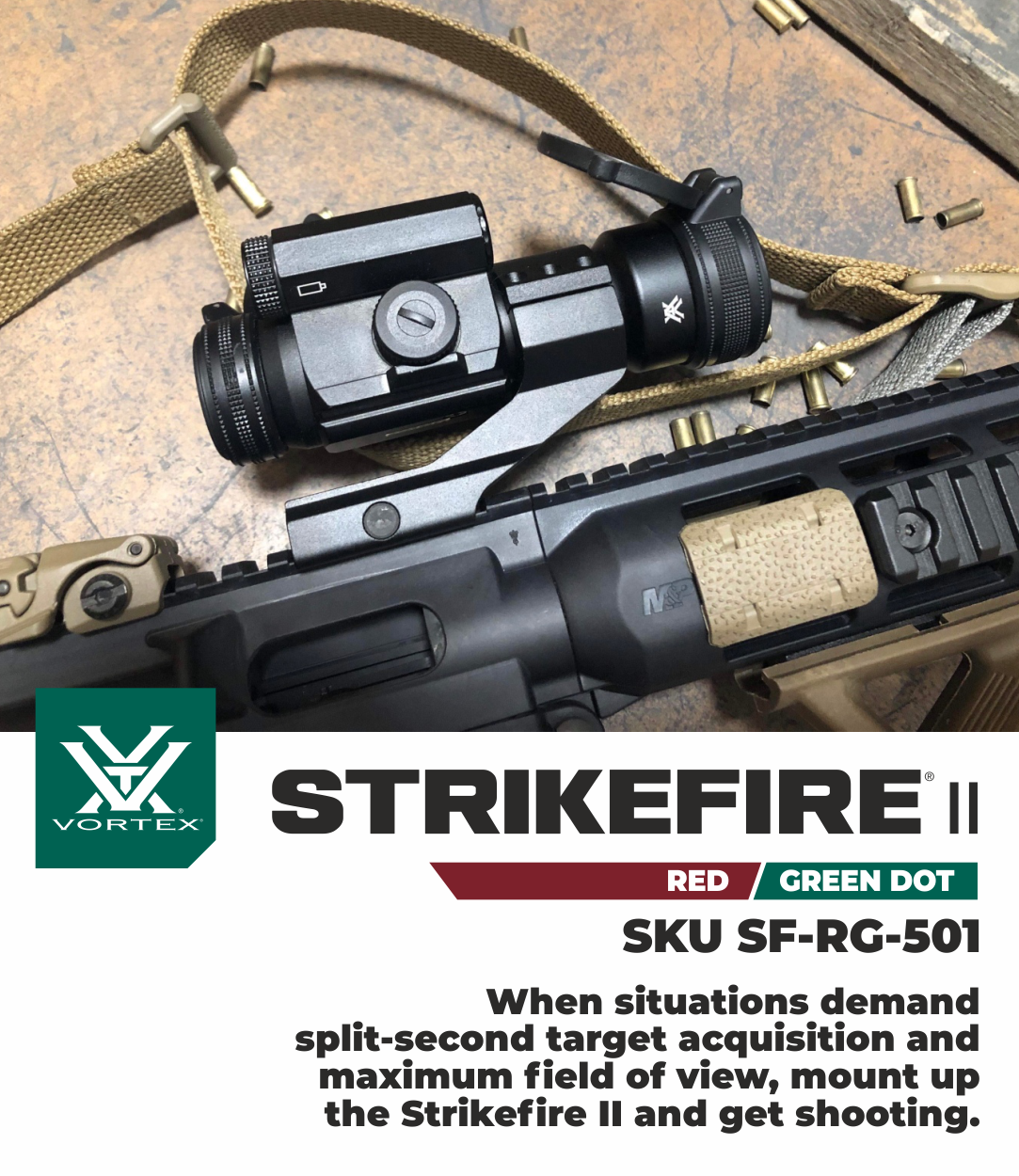 Vortex Optics Strikefire II Red/Green Dot Scope w/ 3x Magnifier & CD Hat Bundle