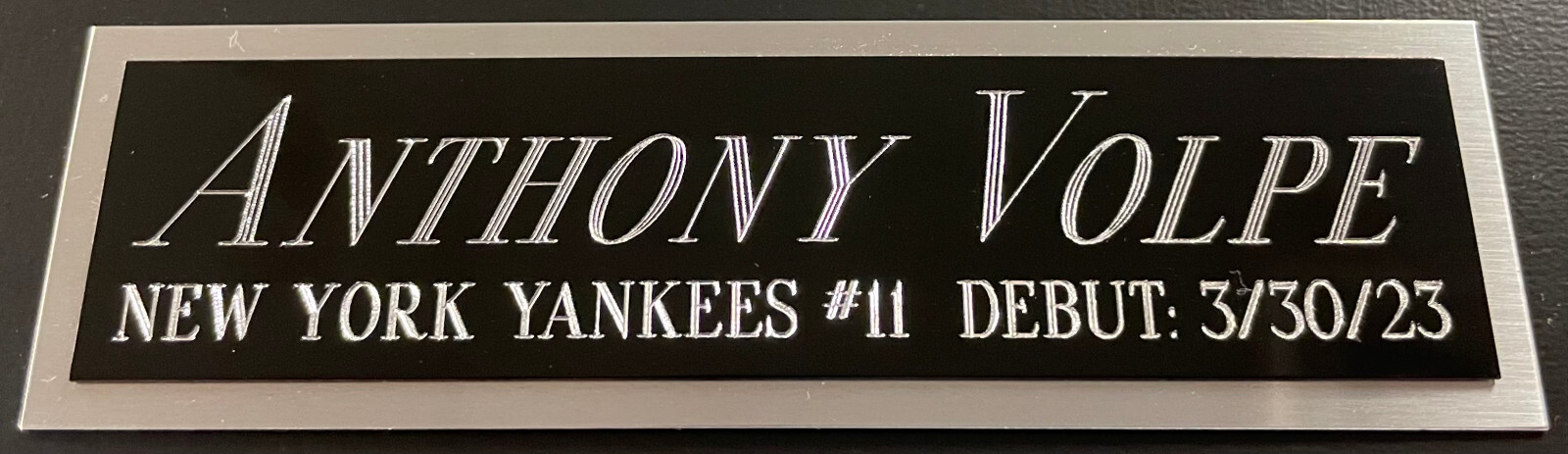 ANTHONY VOLPE NEW YORK Yankees NAMEPLATE FOR AUTOGRAPHED Signed BASEBALL JERSEY