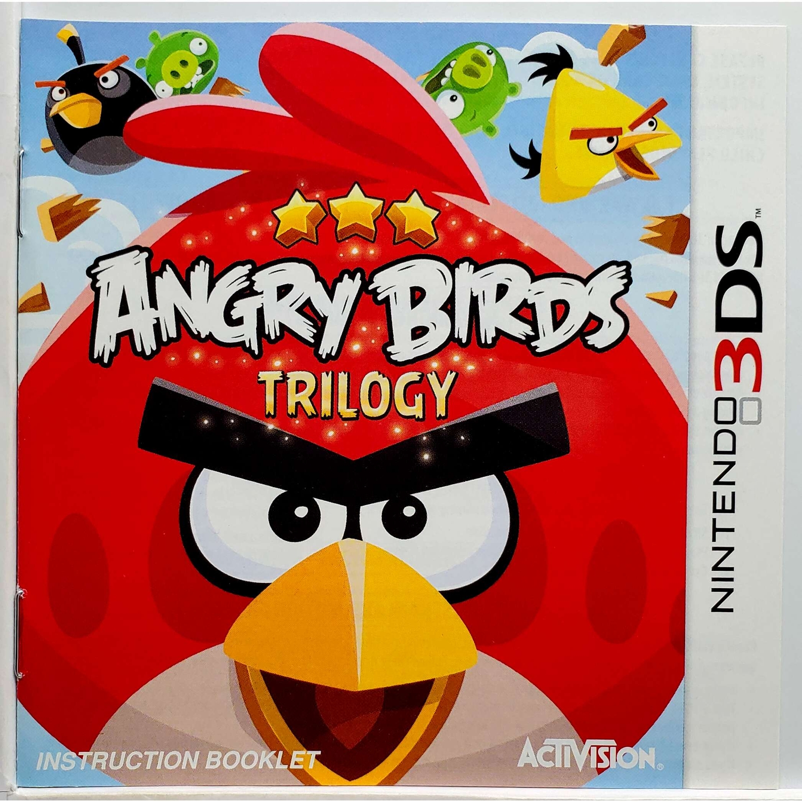 (Manual Only) Angry Birds Trilogy Nintendo 3DS Excellent Original