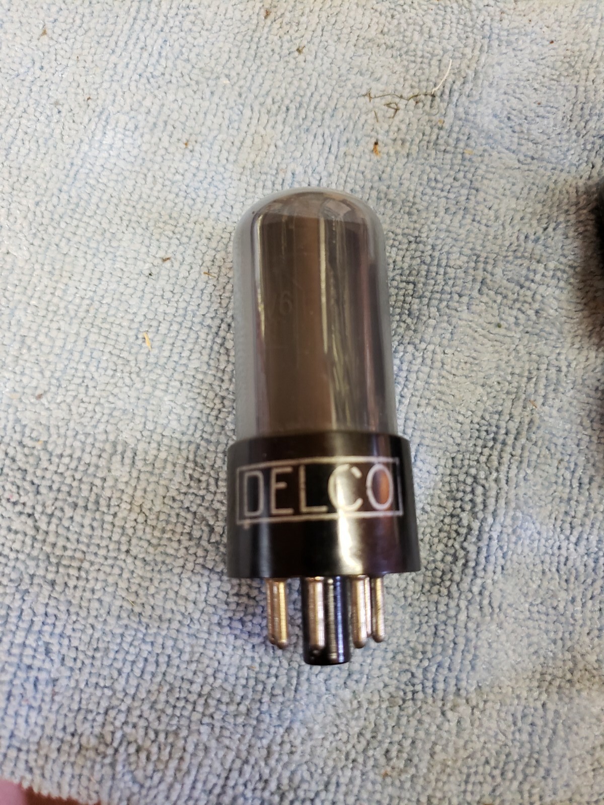 Single 6P6S / 6V6GT vacuum tube = 1940s Delco vintage rare smoked