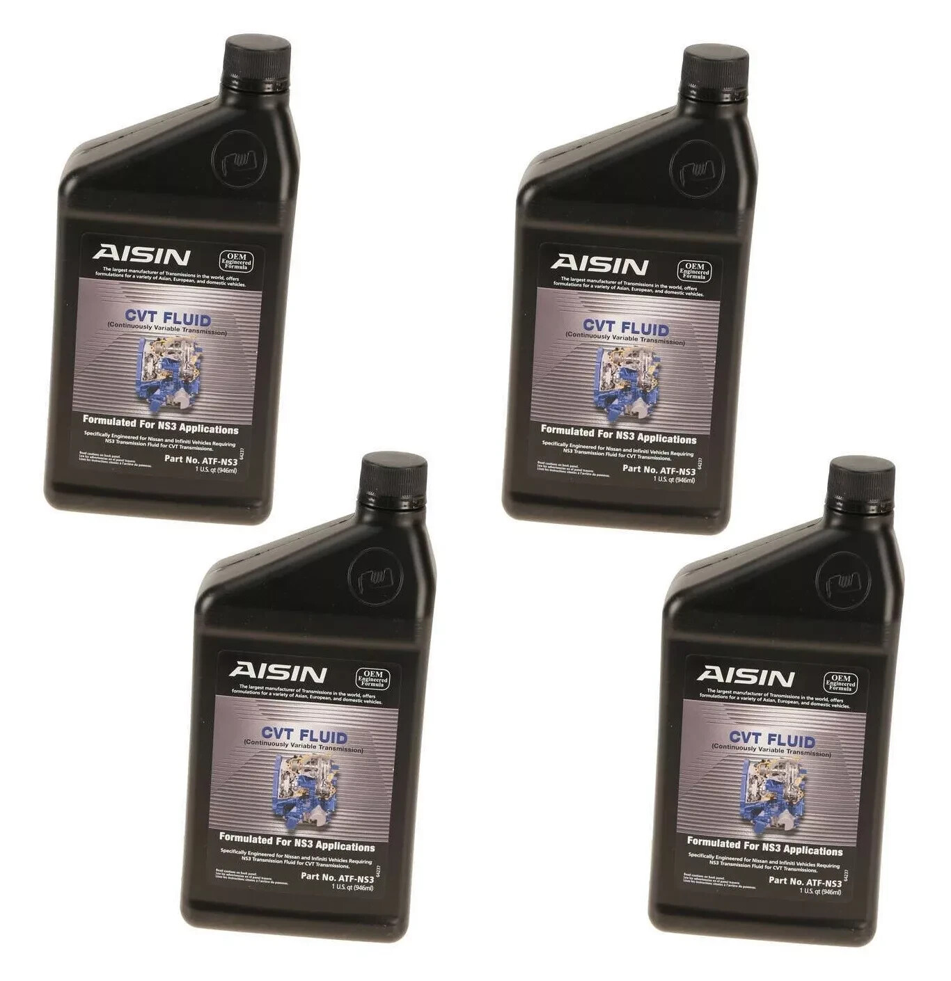 4 Quarts NS-3 Continuously Variable Trans CVT Fluid Aisin for Nissan Infiniti