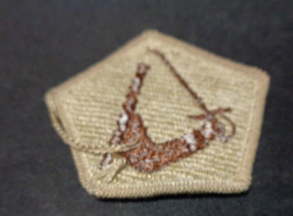ORIGINAL MASSACHUSETTS ARMY NATIONAL GUARD PATCH MILFORD MASSACHUSETTS TAN PATCH