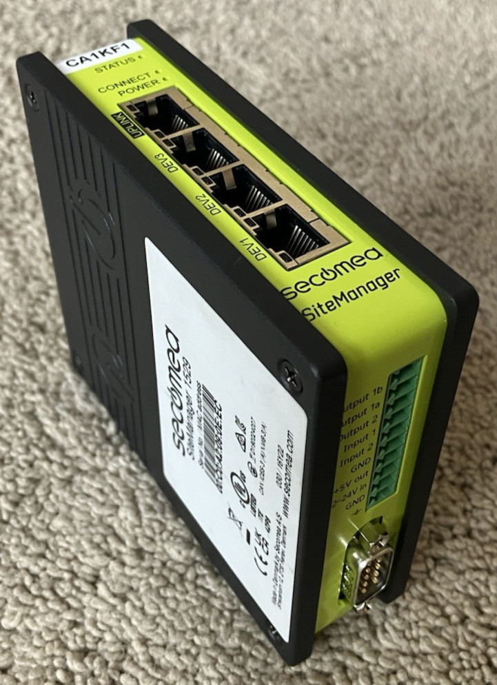 Secomea SiteManager 1529 Plug-and-Play IoT Hardware Gateway, LAN Uplink Con