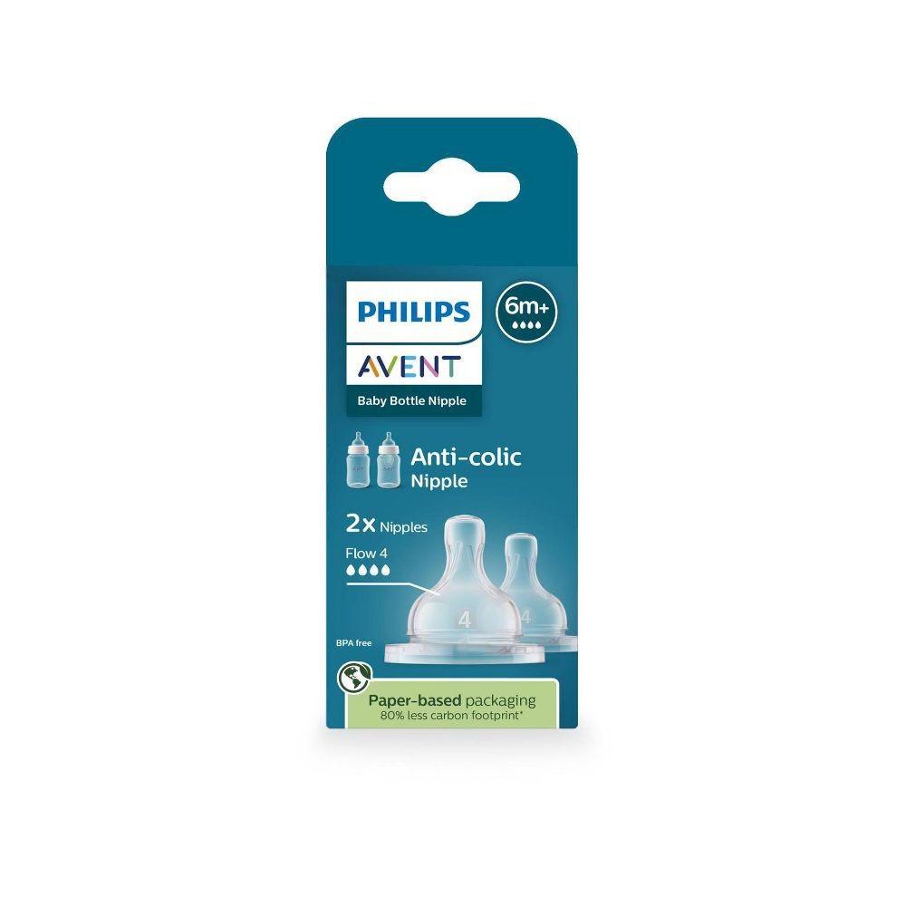 Philips Avent Anti-Colic Nipples - Flow 4 - 2pk