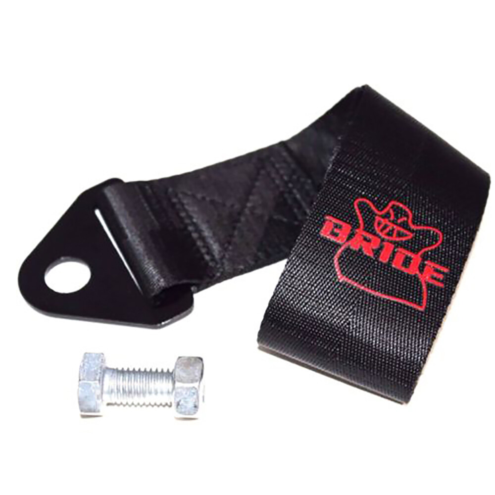 Black Racing Bride High Strength Nylon Trailer JDM Tow Ropes Strap Tow for Car