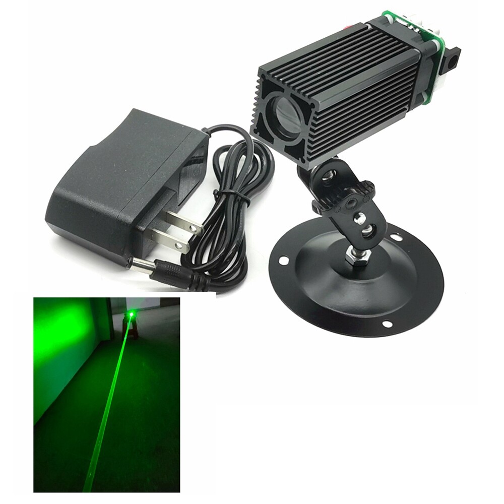 520nm 300mw-1000mw Green Fat Beam Laser Module DC12V +Power adapter