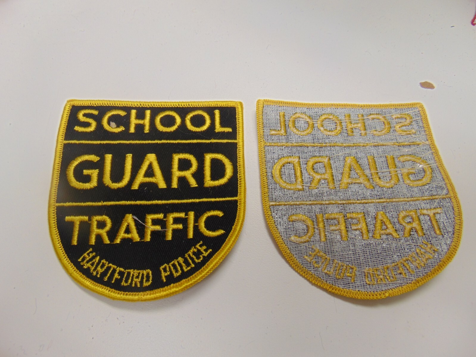 PATCH SEW ON OLDER SCHOOL GUARD TRAFFIC HARTFORD POLICE