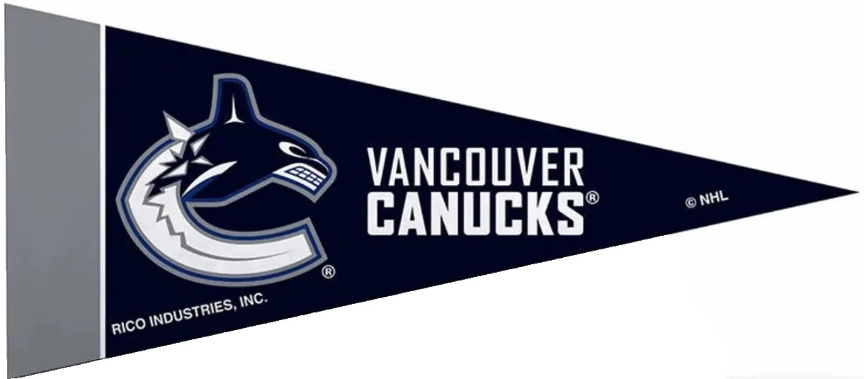 Vancouver Canucks Mini Pennant 4”x9" Wall Felt Flag NHL Canadian Hockey Canada