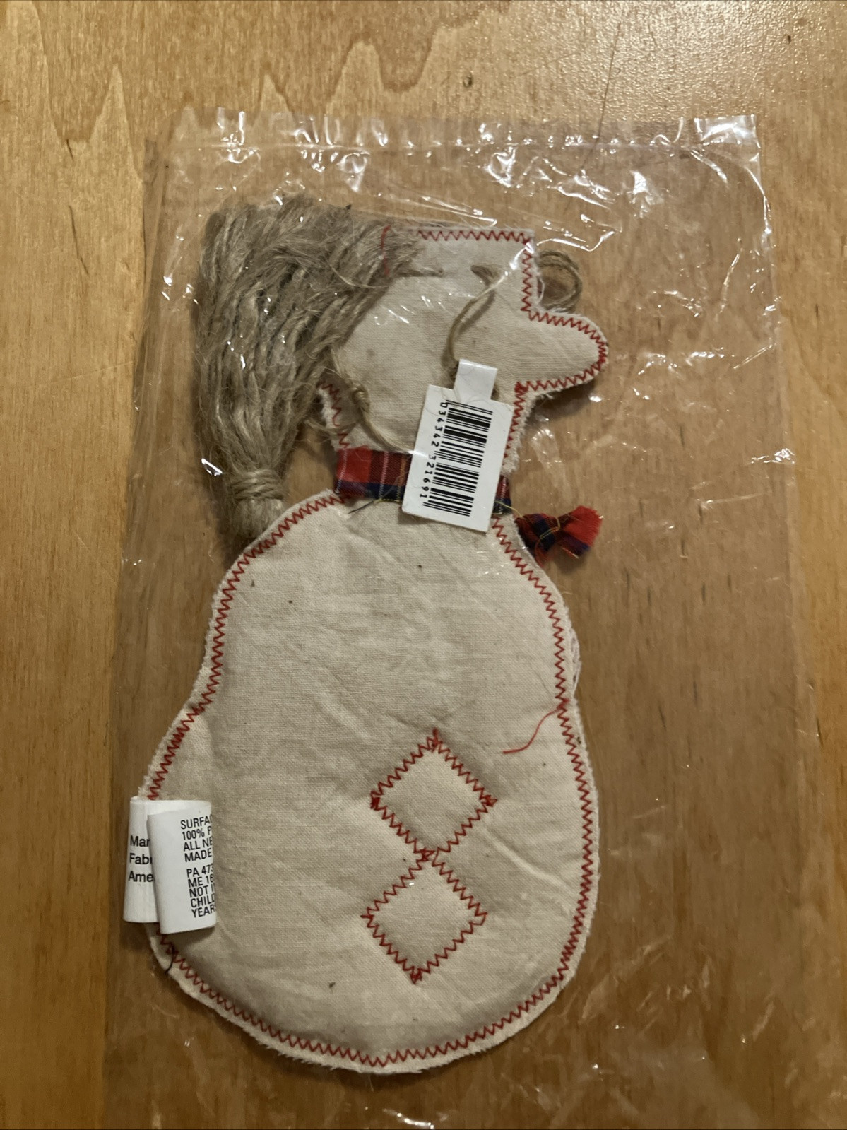 Fabric Snowman Christmas Decoration 8-inches