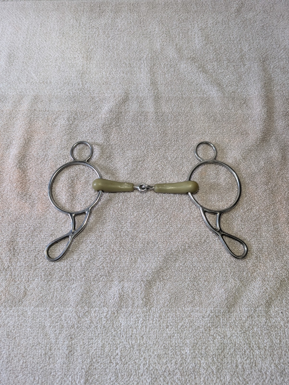 Equestrian Tack Horse Bit Flexi Snaffle With Large Rings Soft Mouth Bit